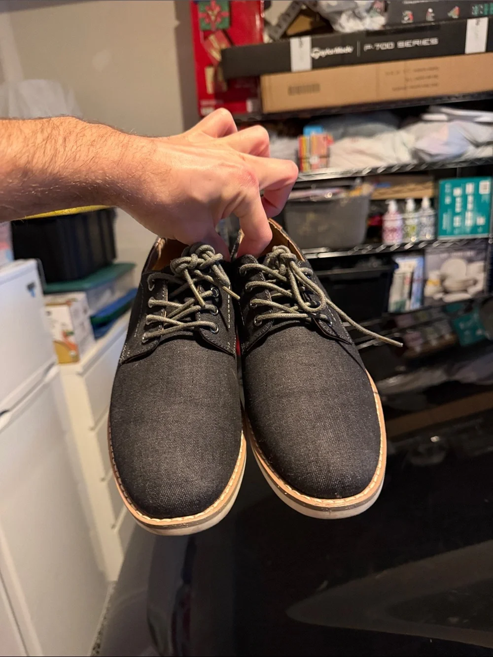 Men's Black Casual Oxford Lace-Up Shoes